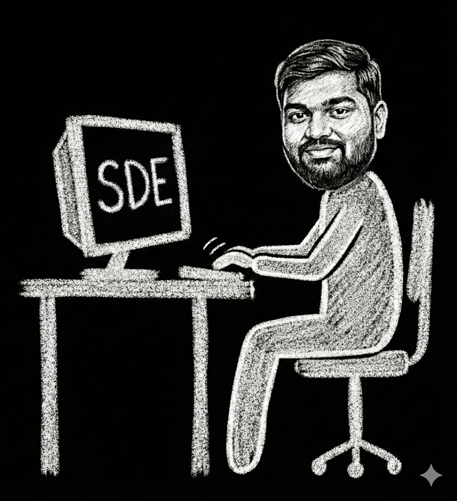 Illustration of a software engineer stickman